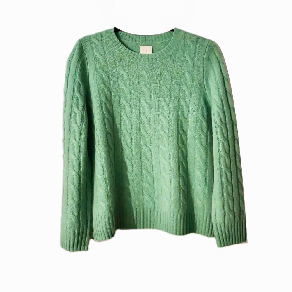 Joie 100% Cashmere Cable Knit Pullover Sweater Size M Crew Neck NEW - Last One!